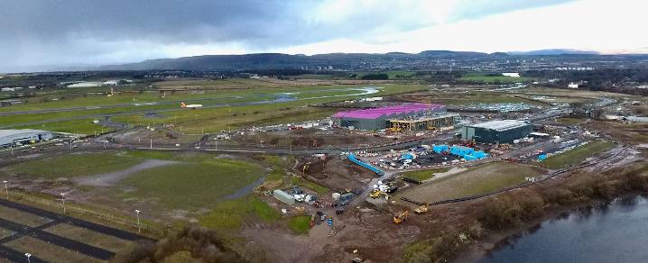 Aerial overview of progress at AMIDS